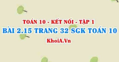 Bài 2.15 trang 32 SGK Toán 10 tập 1 Kết nối tri thức